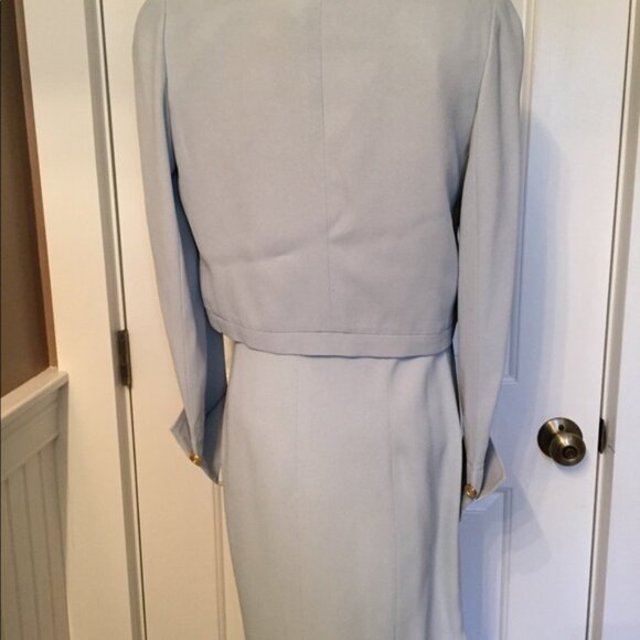 SONIA RYKIEL DRESS & JACKET PALE BLUE 2 PIECE PC COORD SET Size 4 - Picture 4 of 8